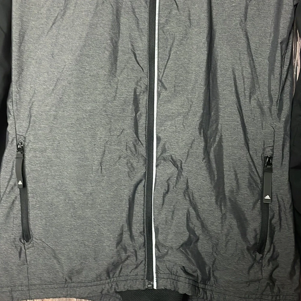 ADIDAS MENs soccer jacket Size M Color Black Gray